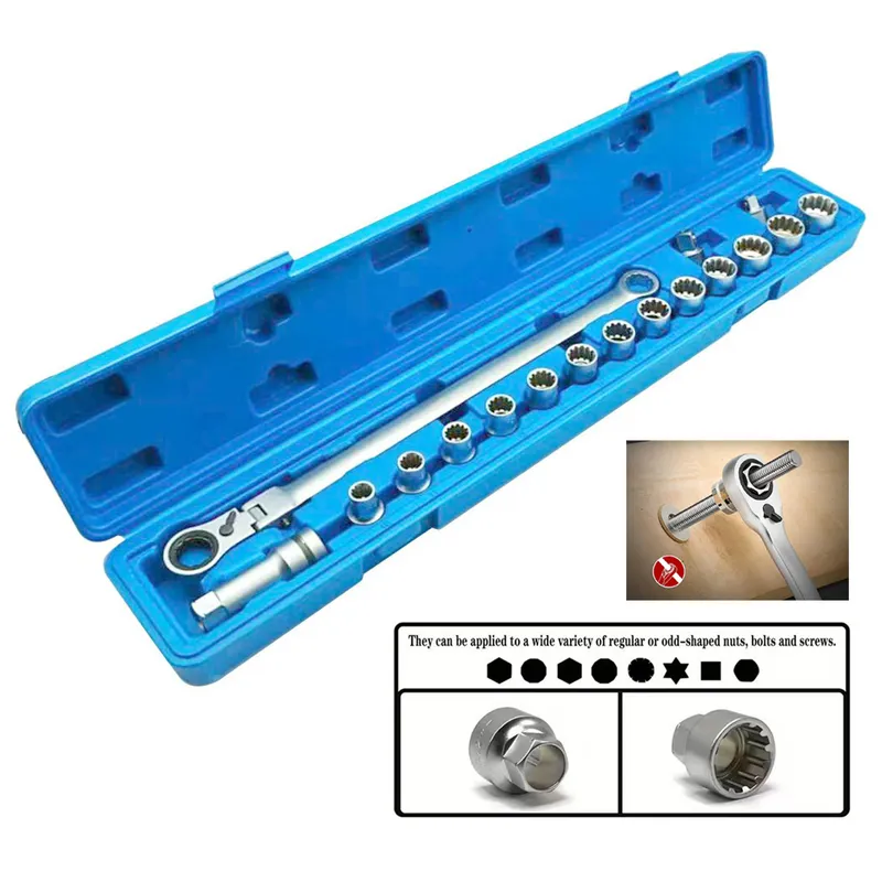 Body Jewelry Removal Tool - voor 17-delige piercing-ratelhuls multifunctionele tandverwijderingshulpmiddel met