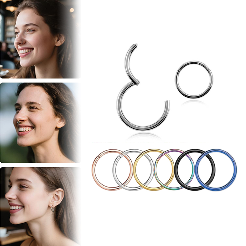 Body Jewelry Piercing - 16G 316L Chirurgisch staal Scharnierende Clicker