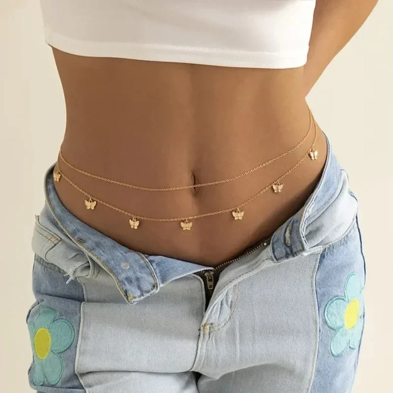 Body Jewelry Women - Nieuwe Charme Sexy Dubbellaags Vlinderketting voor