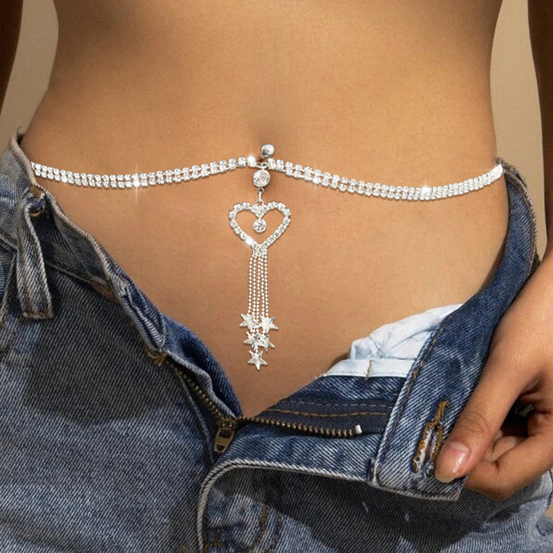 Body Jewelry Piercing - GLAMing Boho Hart Dangle Strass Piercing