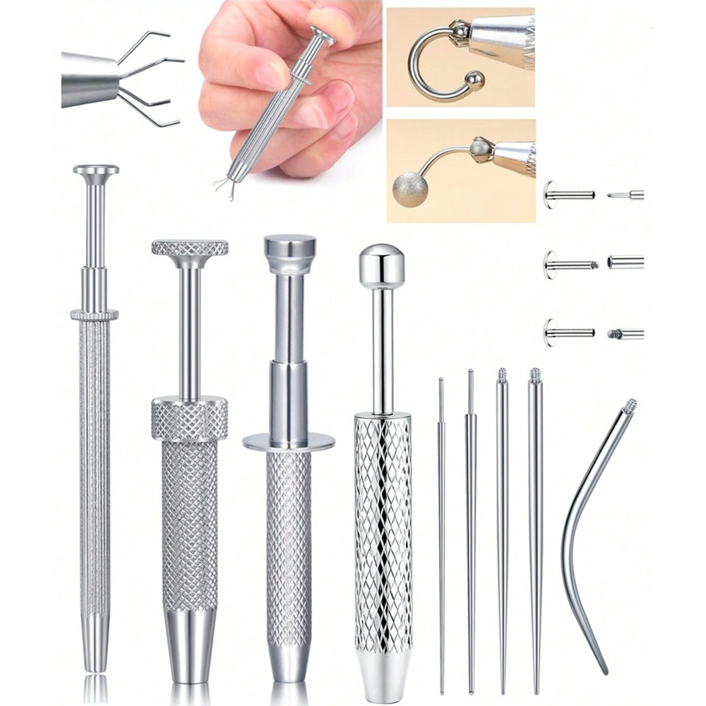 Body Jewelry Removal Tool - Gereedschapsset voor roestvrijstalen piercingbalgrijper - Body