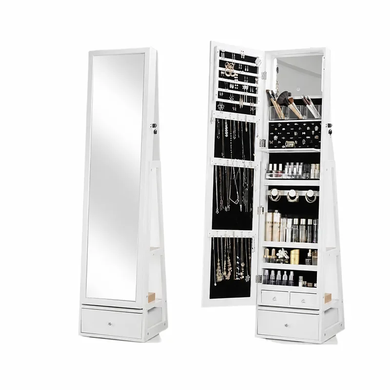 Body Jewelry Storage - Draaibare spiegel voor het hele lichaam