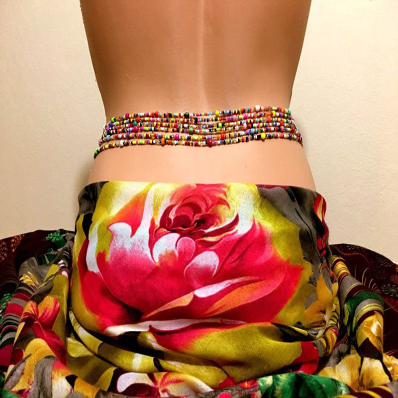 Body Jewelry Women - Vrouwen Gelaagde Kralen Buik Ketting Boho