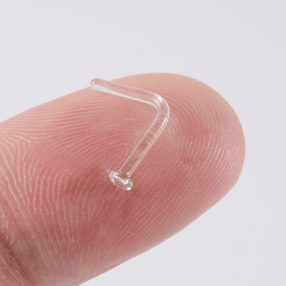 1Pc Glas Neus Stud Transparant - Body Jewelry Storage recensie en prijs