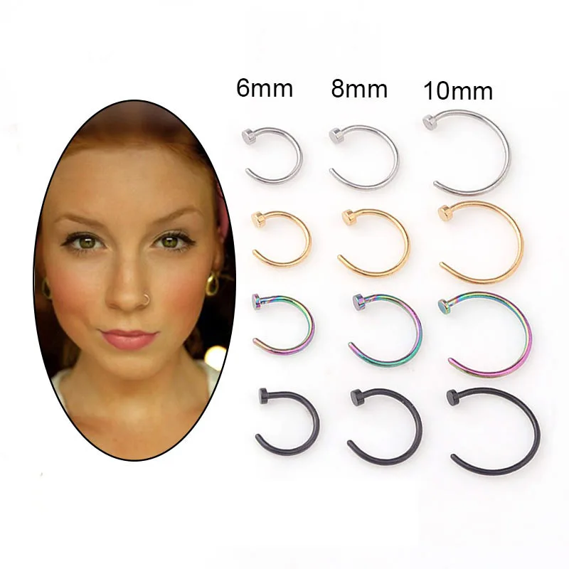 5 stks/partij 20G Neusring Hoo - Body Jewelry Surgical Steel recensie en prijs