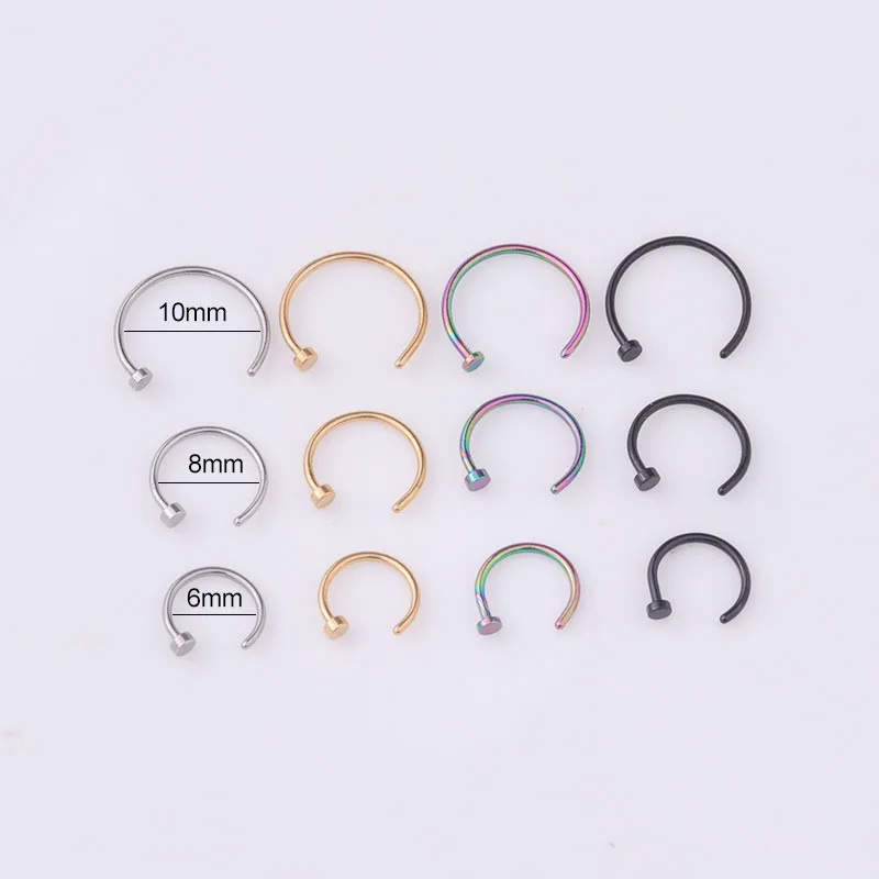 5 stks/partij 20G Neusring Hoo - Body Jewelry Surgical Steel recensie en prijs