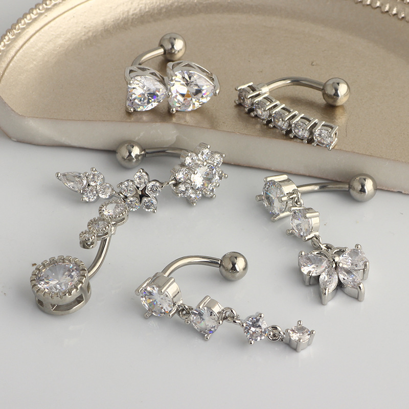 Buikknopring Hangende buikring - Body Jewelry Surgical Steel recensie en prijs