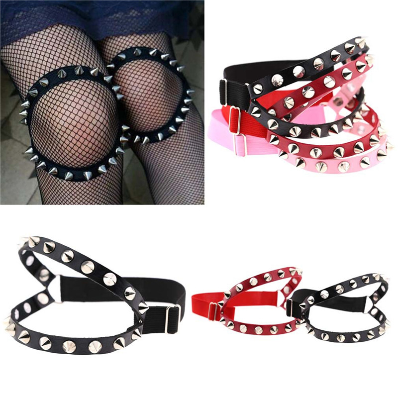 Punk lederen nagelkraag kettin - Body Jewelry Leg Chain recensie en prijs