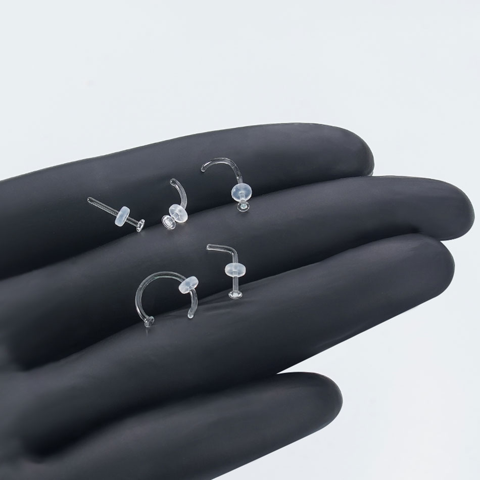 1/5PCS Glazen Neus Stud Transp - Body Jewelry Storage recensie en prijs