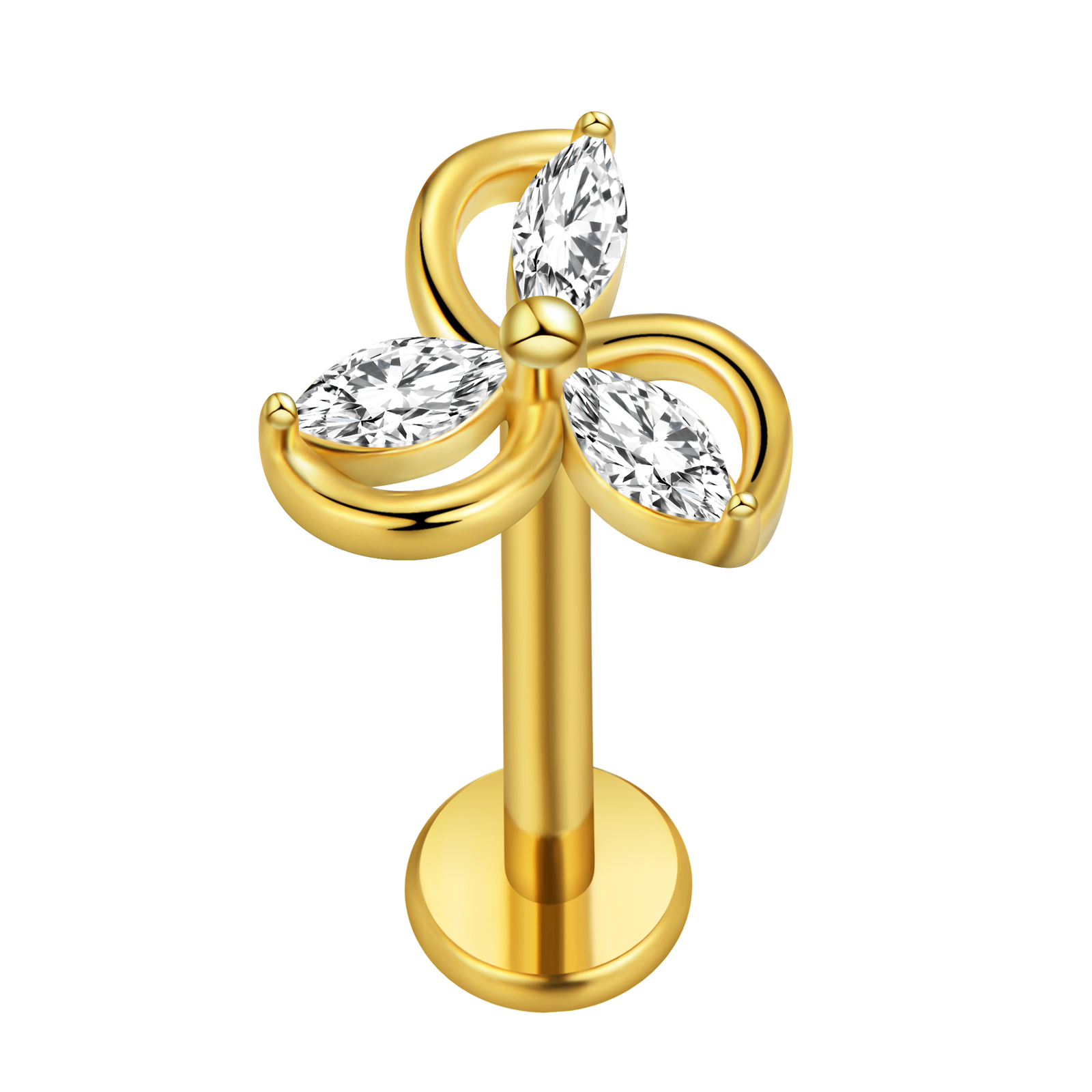 Maple Leaf Labret Piercing Ste - Body Jewelry Surgical Steel recensie en prijs