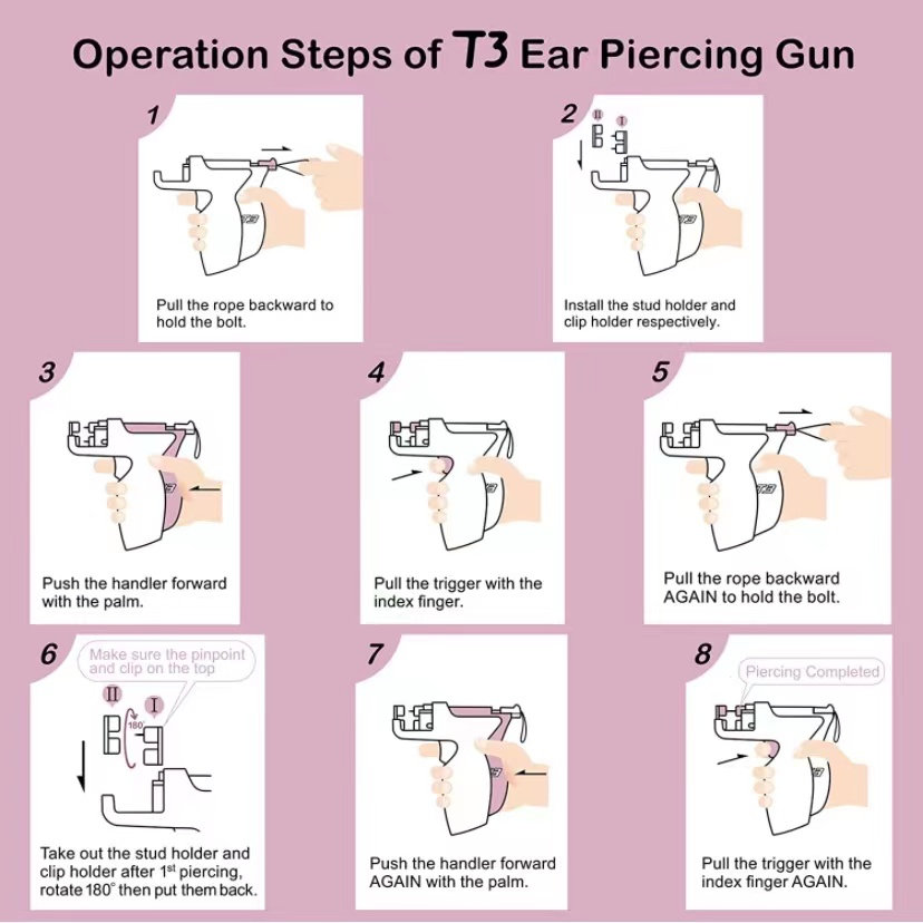 T3 oor piercing gun kit asepti - Body Jewelry In Store recensie en prijs