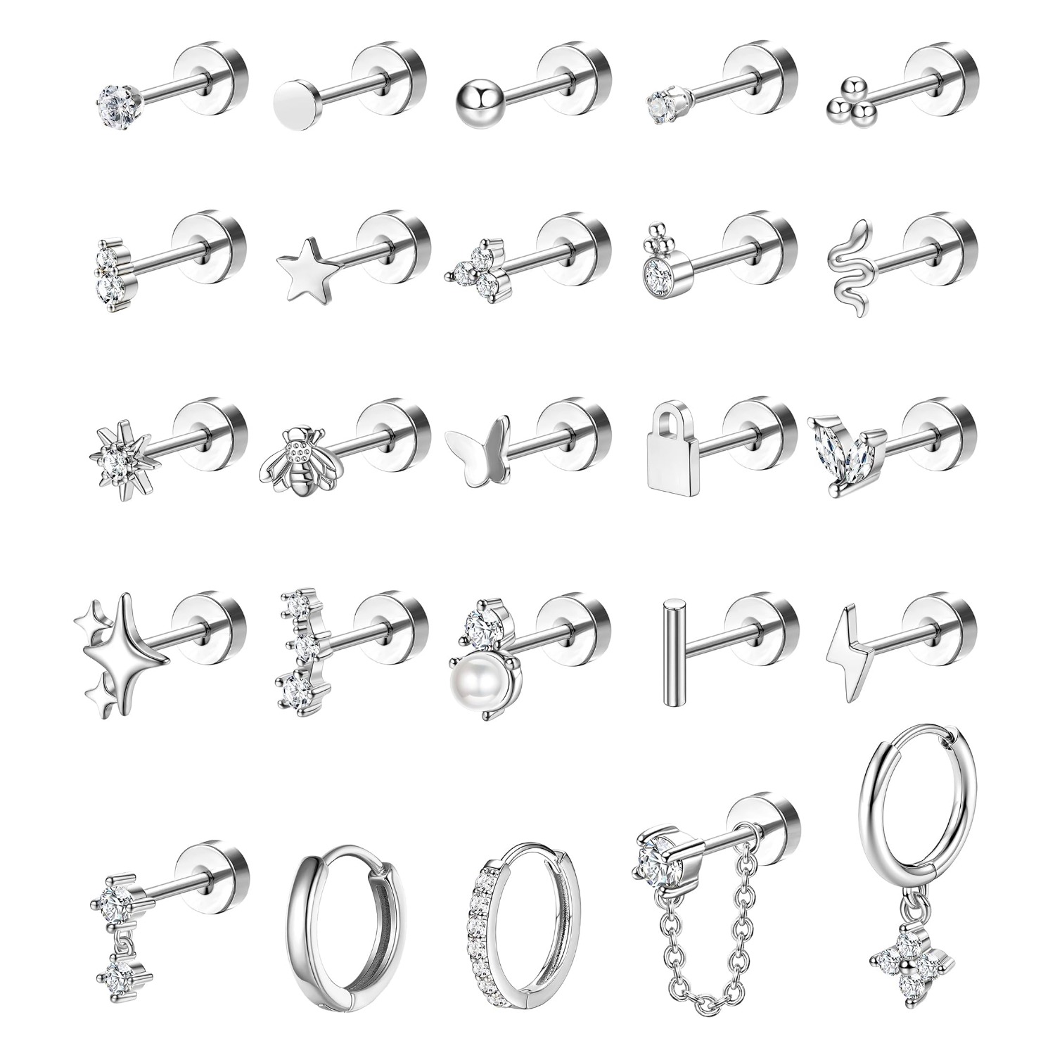Bobisty 1pc oorbellen voor gev - Body Jewelry Surgical Steel recensie en prijs
