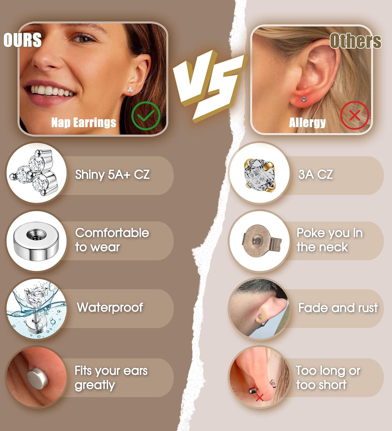 Bobisty 1pc oorbellen voor gev - Body Jewelry Surgical Steel recensie en prijs