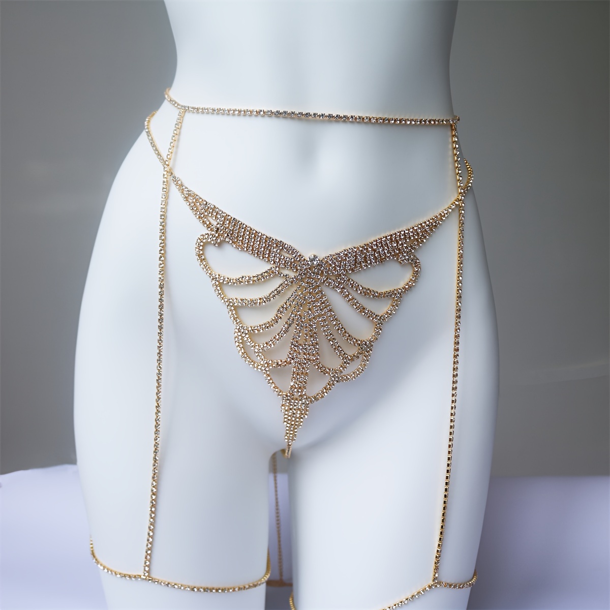 Meerlaagse Strass Sprankelende - Body Jewelry Leg Chain recensie en prijs