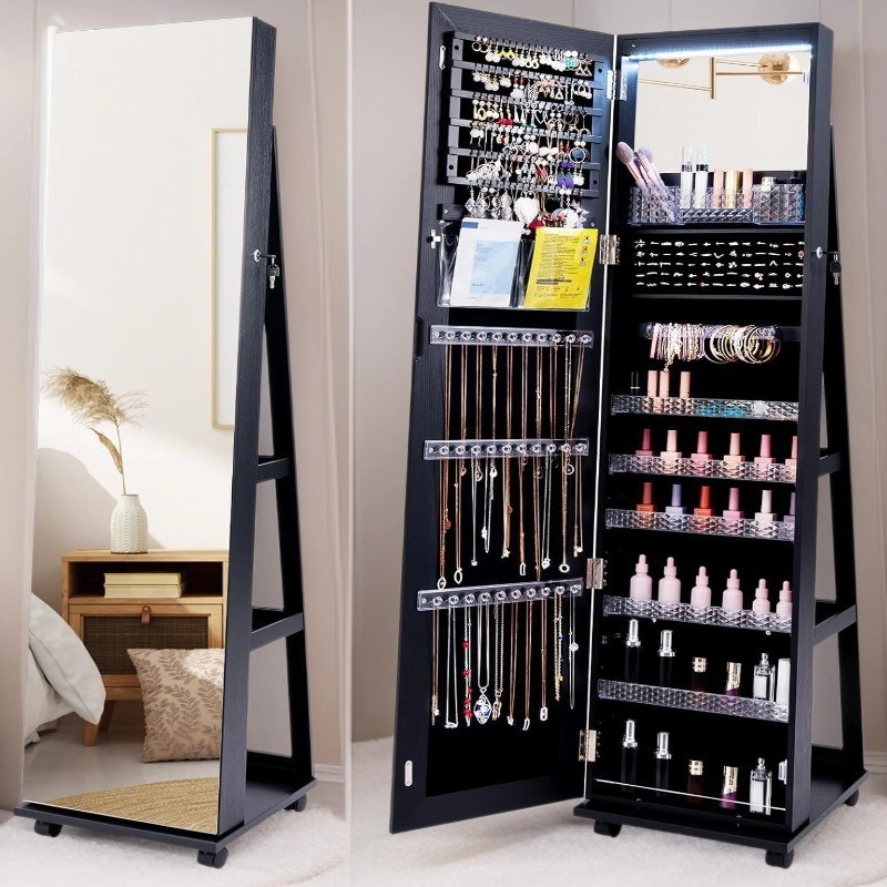 Draaibare, vrijstaande spiegel - Body Jewelry Storage recensie en prijs